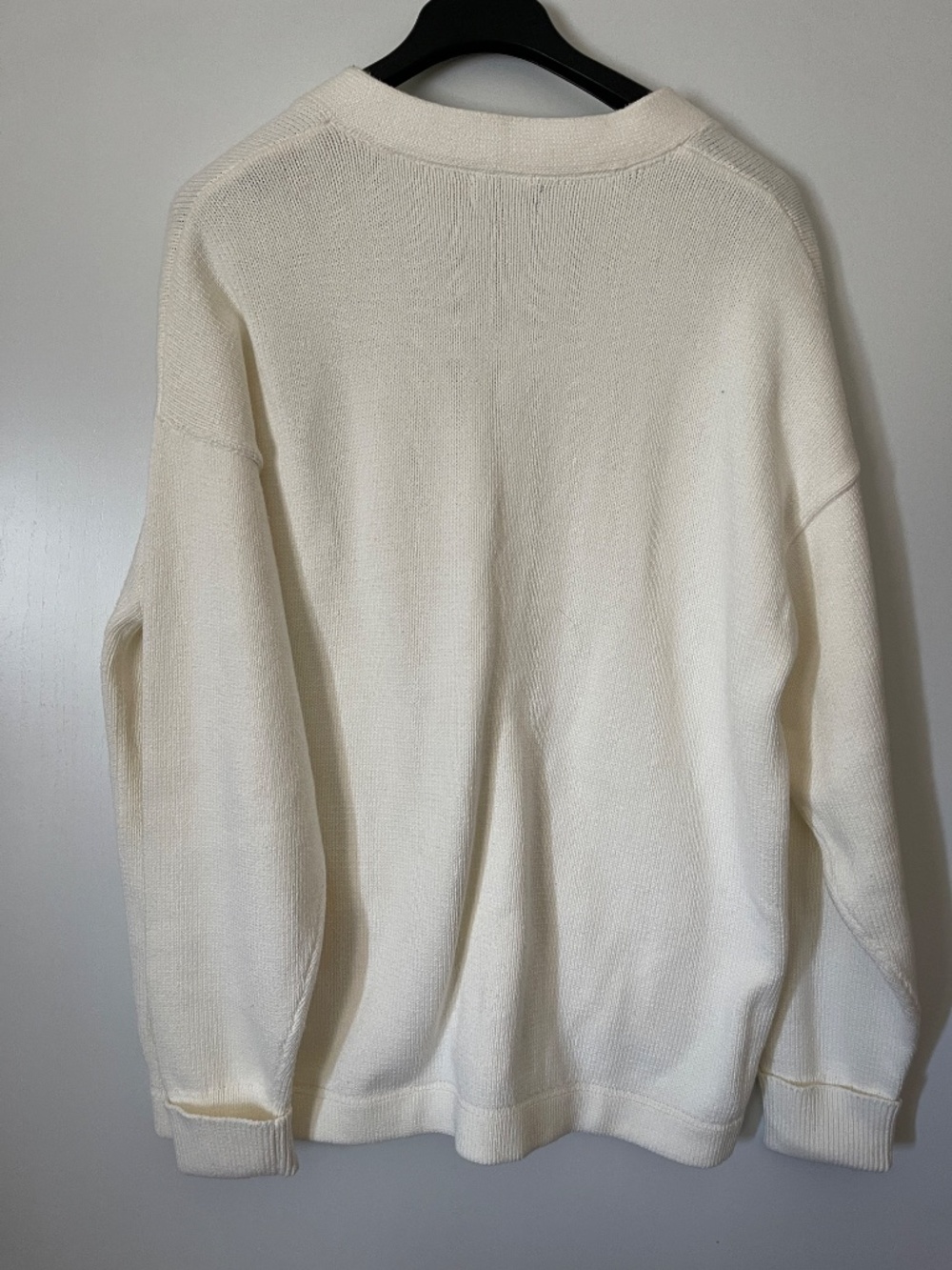 Ralph Lauren Ivory Knit Cardigan with Navy Label & Polo Bear Patch NWT XXL. - Picture 6 of 6
